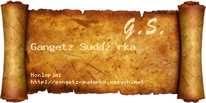 Gangetz Sudárka névjegykártya